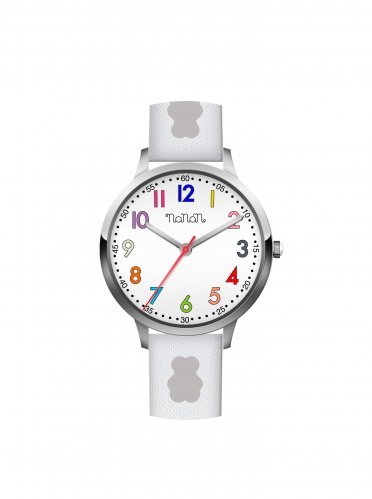 Nanán Orologio Bambino Bianco Silver
