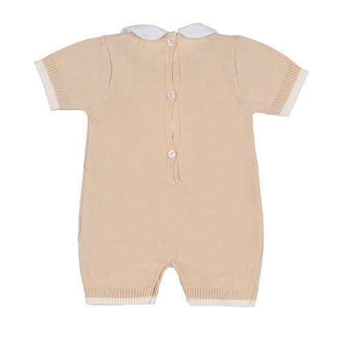 Nanán Pagliaccetto Beige Con Orso In Filo