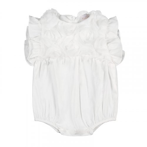 Nanán Pagliaccetto Bianco Con Rose