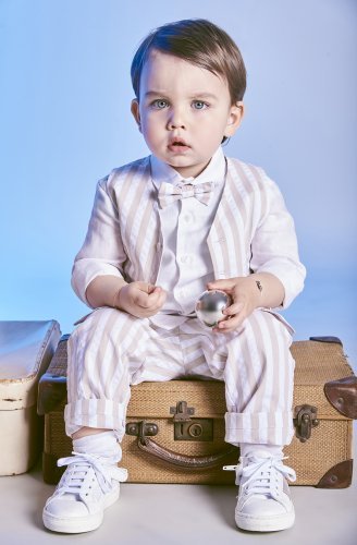 Nanán Pantalone A Righe Beige