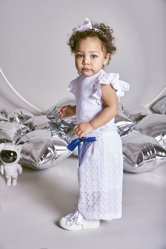 Nanán Pantalone Con Fiocco Bianco