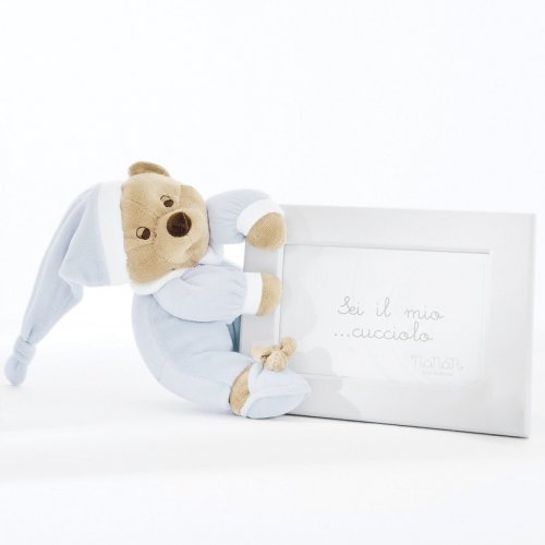 Nanán Portafoto In Legno Puccio Azzurro