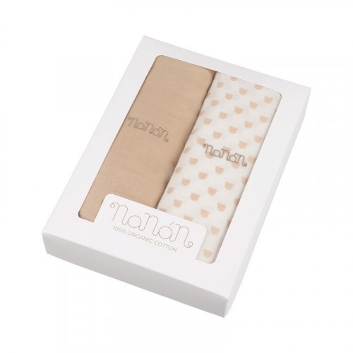 Nanán Set 2 Pz Mussola Beige 120x120 Cm