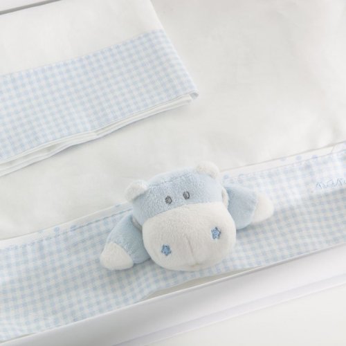 Nanán Set Lenzuola 3pz Carrozzina Bombo Azzurro