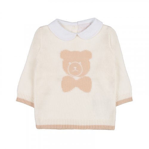 Nanán Tutina 2PZ in filo beige con colletto