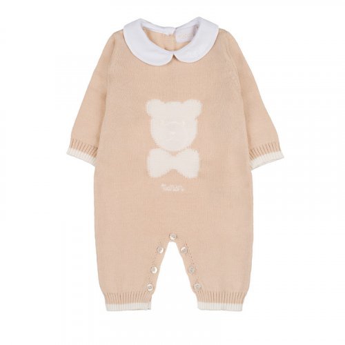 Nanán Tutina In Filo Beige Con Colletto