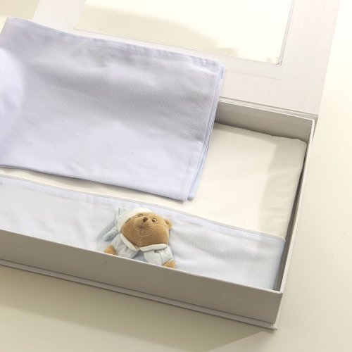 Nanán Puccio Set Lenzuola 3 pz Letto "Sei la mia stella" Azzurro