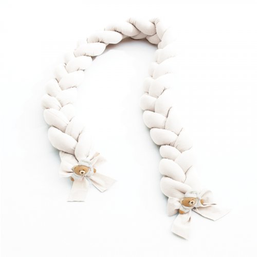 Nanán Riduttore Intrecciato Tato Bianco Per Lettino