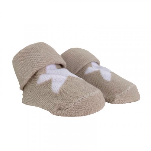 Nanán Set 3 Calzini Bianchi, Grigi E Beige Con Stella