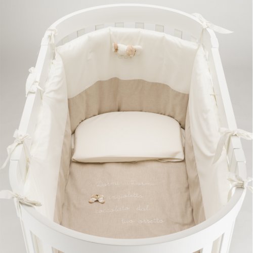 Nanán Set Piumone e Paracolpi 4pz per Lettino Ovale