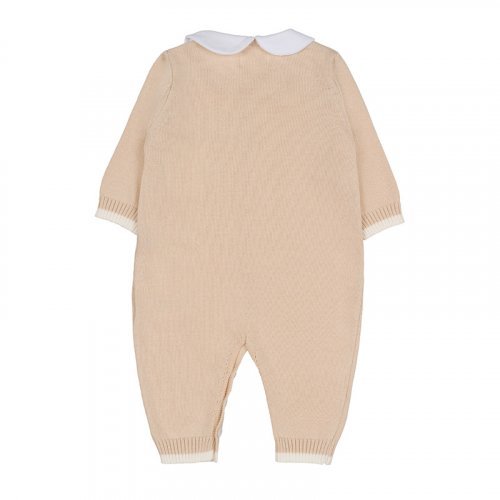 Nanán Tutina In Filo Beige Aperta Davanti C/colletto