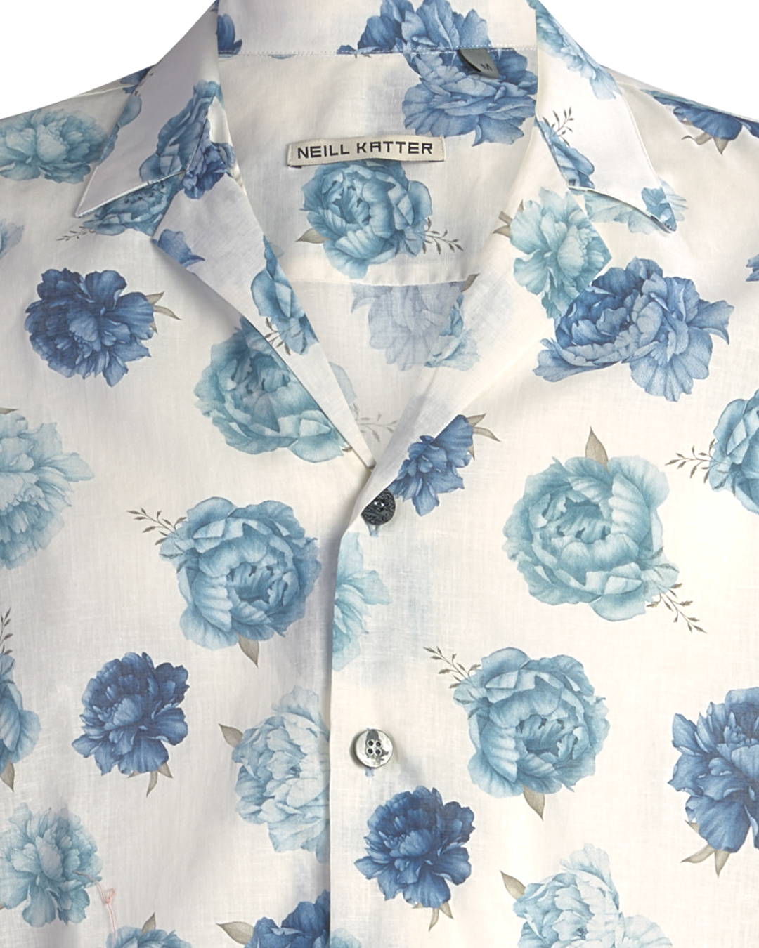 Neill Katter Camicia Blue Roses