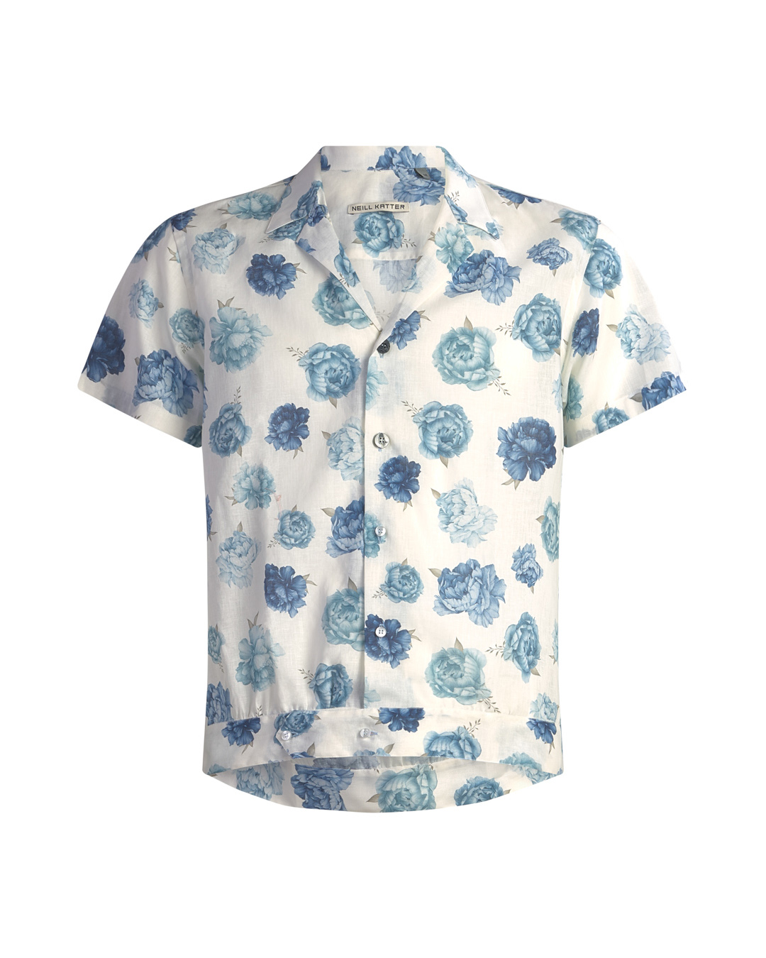 Neill Katter Camicia Blue Roses
