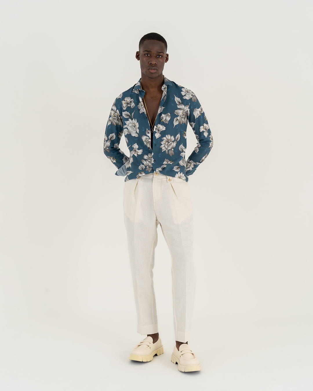 Neill Katter Camicia Blue Tulip