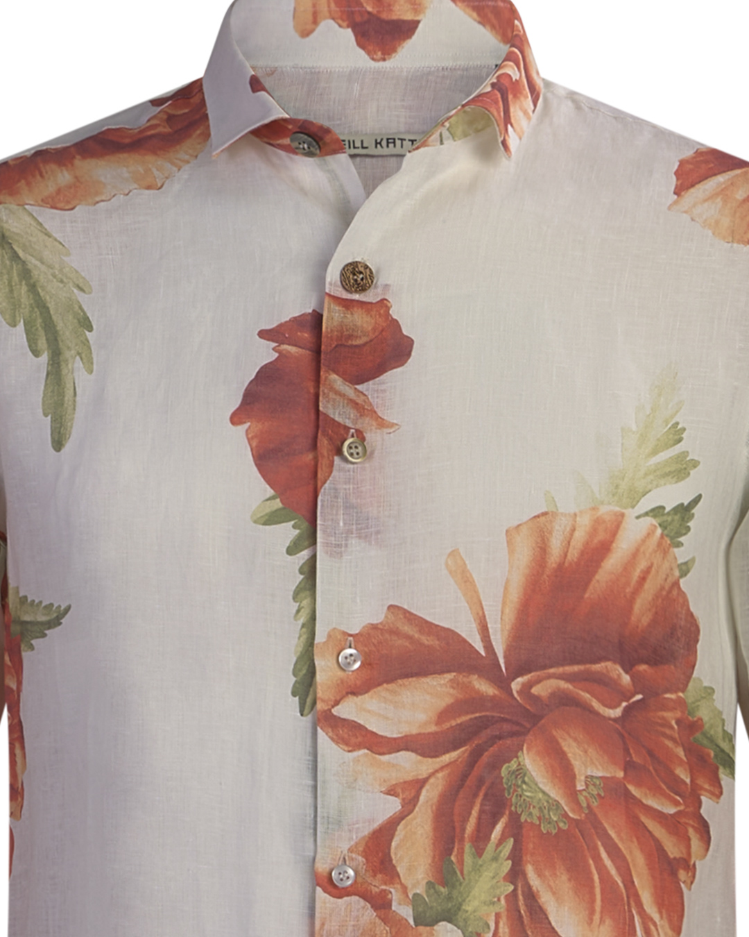 Neill Katter Camicia Rosa Arancio Bruciato