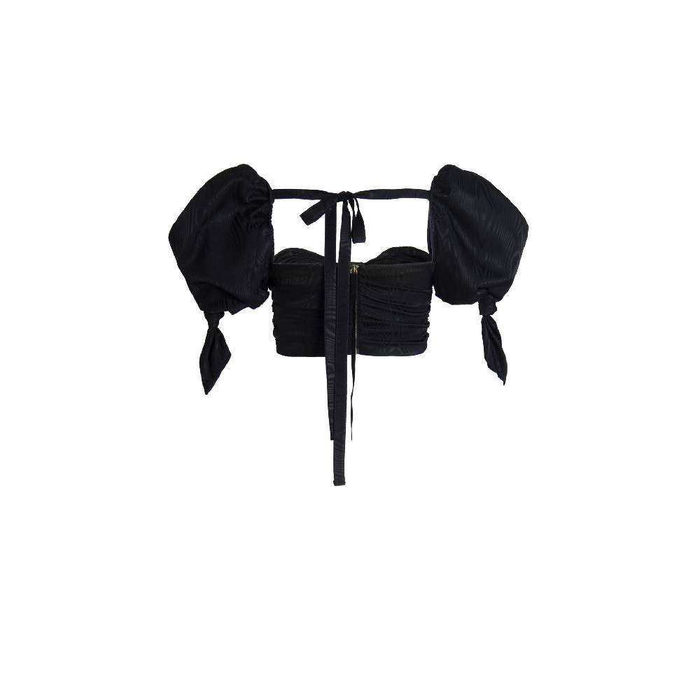 Nineminutes IMNOTPERFECT – THE CATHERIN TOP BLACK MOIRÉ