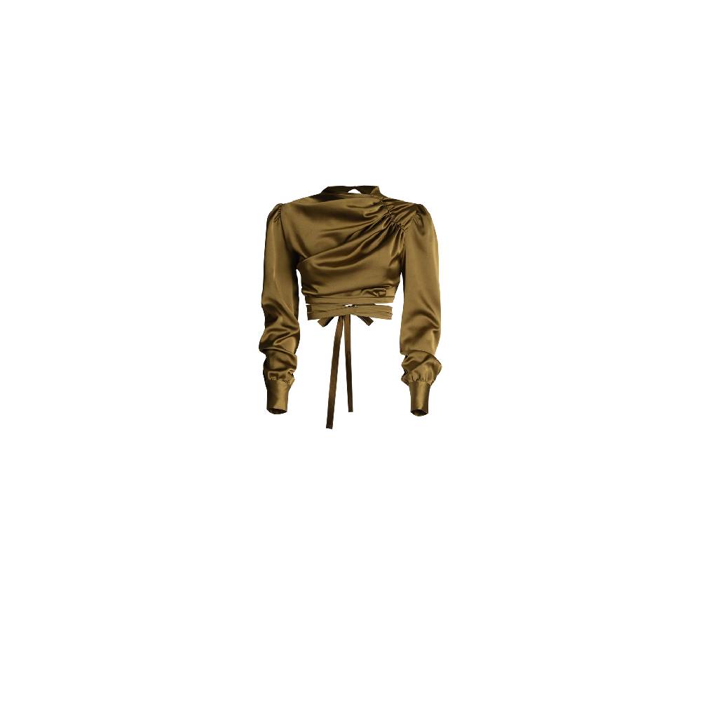 Nineminutes IMNOTPERFECT – THE DALIA TOP DOUBLE OLIVE