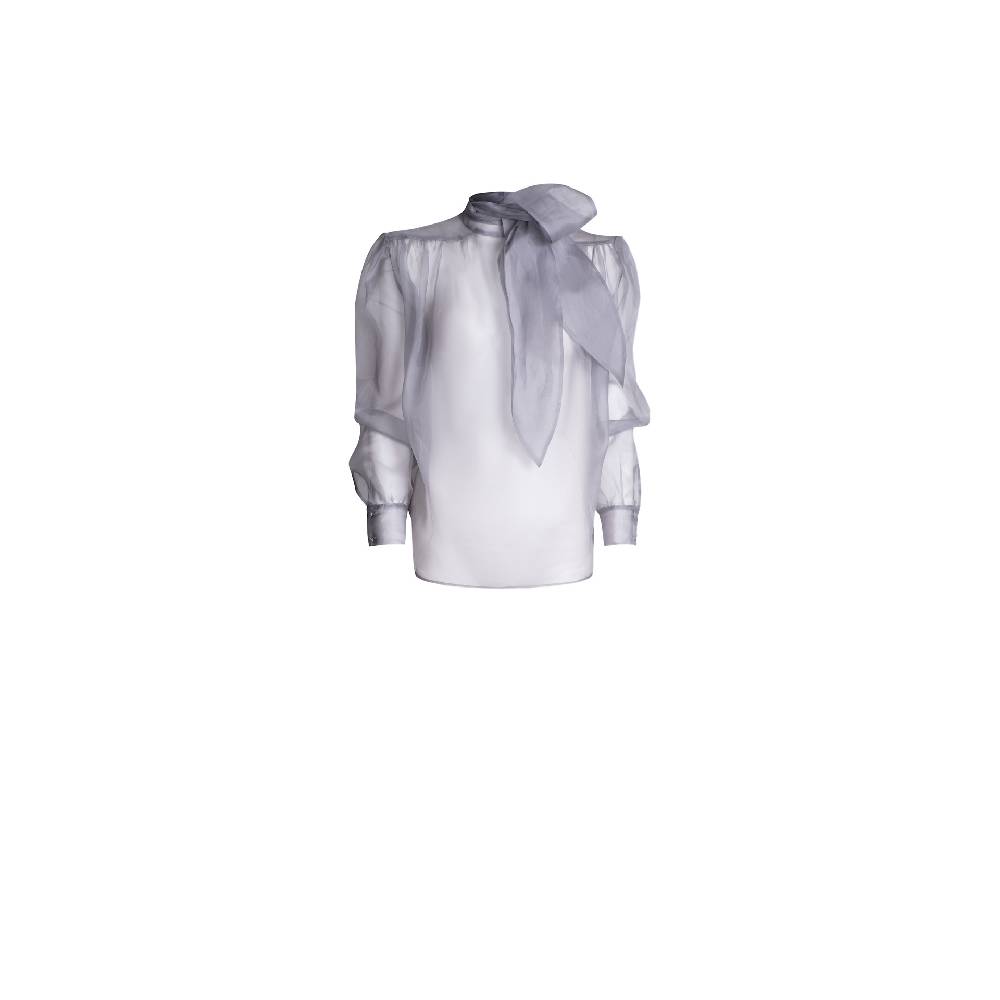 Nineminutes IMNOTPERFECT – THE DANIELLE TOP ORGANZA GREY