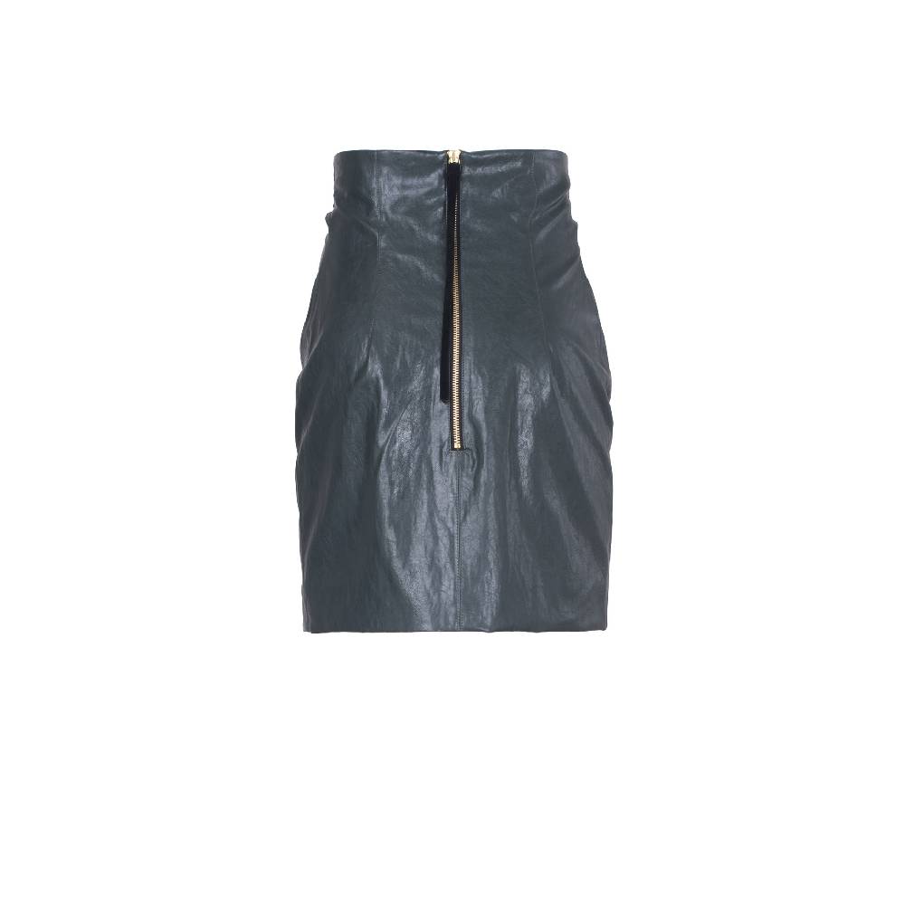 Nineminutes FW20.21 – THE RHO SKIRT LEATHER GREEN