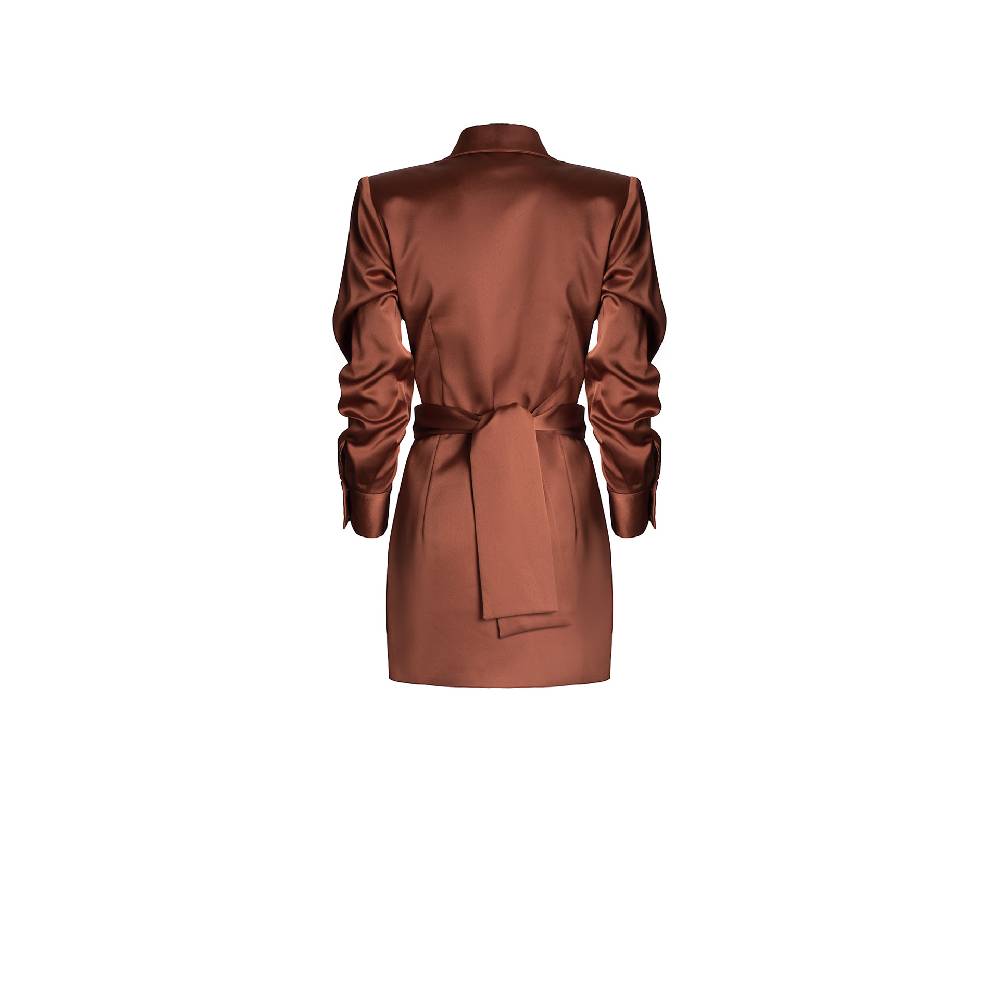 Nineminutes FW22.23 -THE GIA MIDI DRESS BRONZE