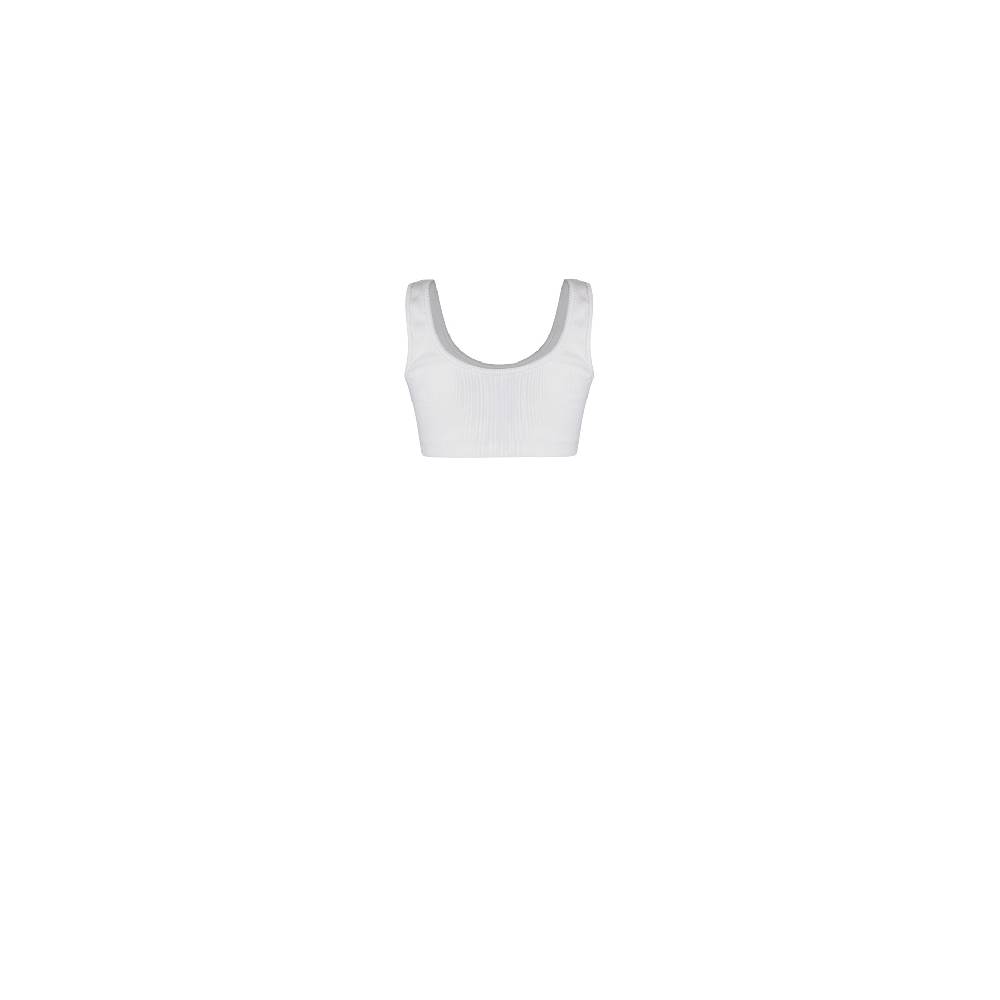 Nineminutes REVERSIBLE – THE TANK CROP COTTON WHITE