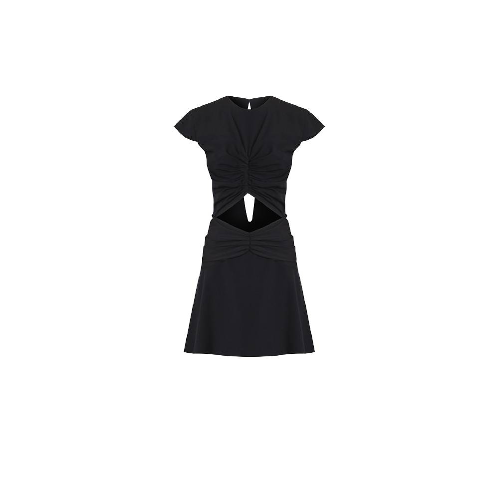 Nineminutes REVERSIBLE – THE BUTTERFLY DRESS CREPE BLACK