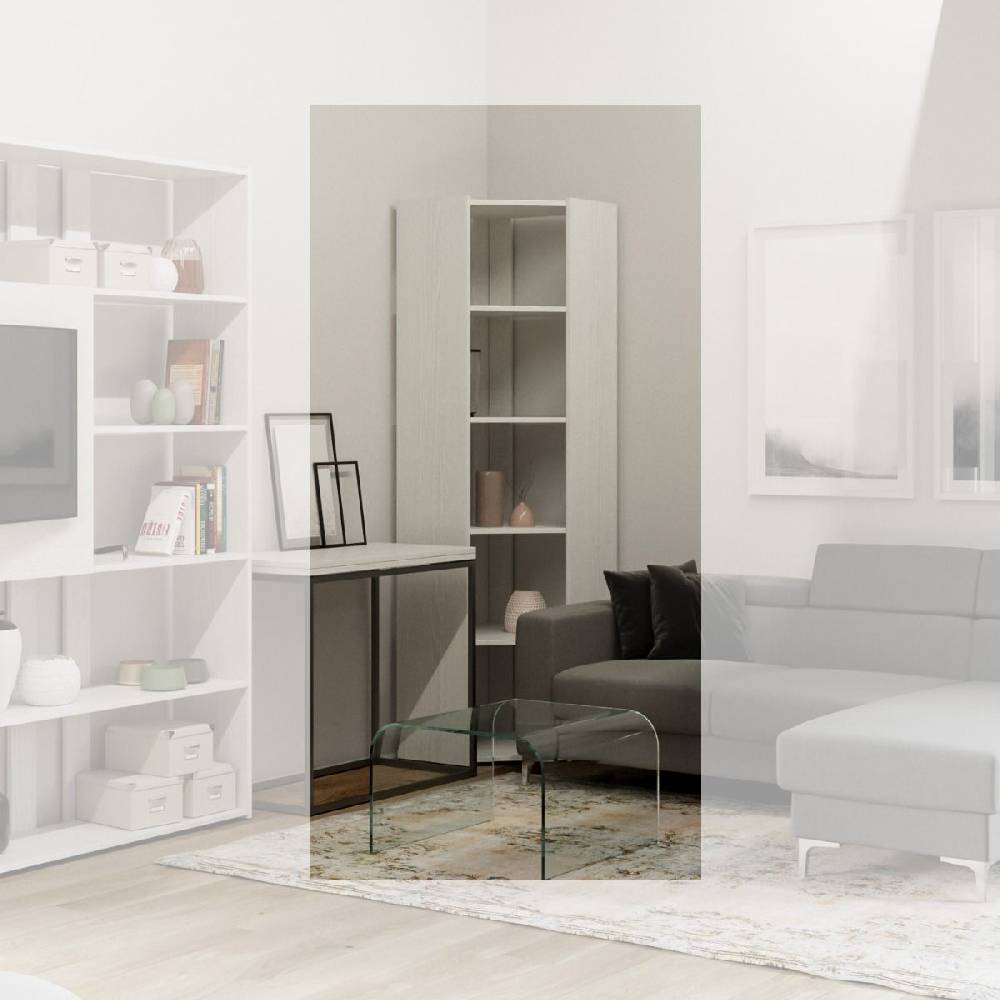 Itamoby Composizione Kato Angolo A BF 6 Ripiani 2 Fianchi + 2 Fasce Retro