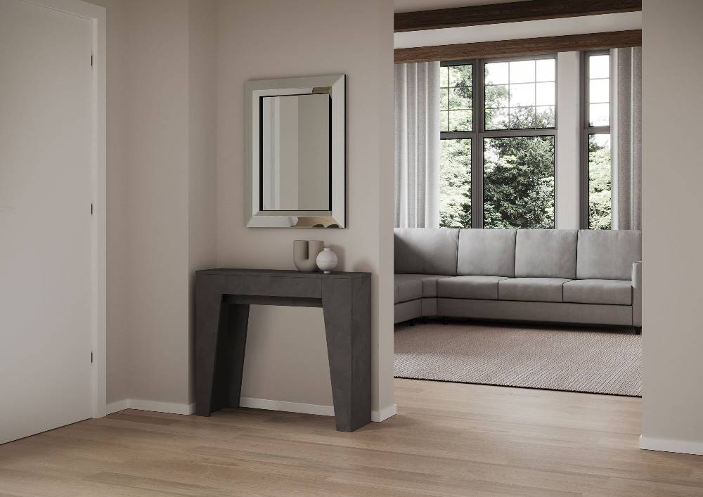 Itamoby Consolle Allungabile 90×25/181 Cm Narrow Antracite