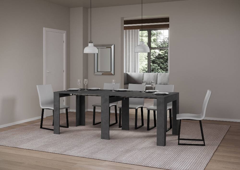 Itamoby Consolle Allungabile 90×25/181 Cm Narrow Antracite