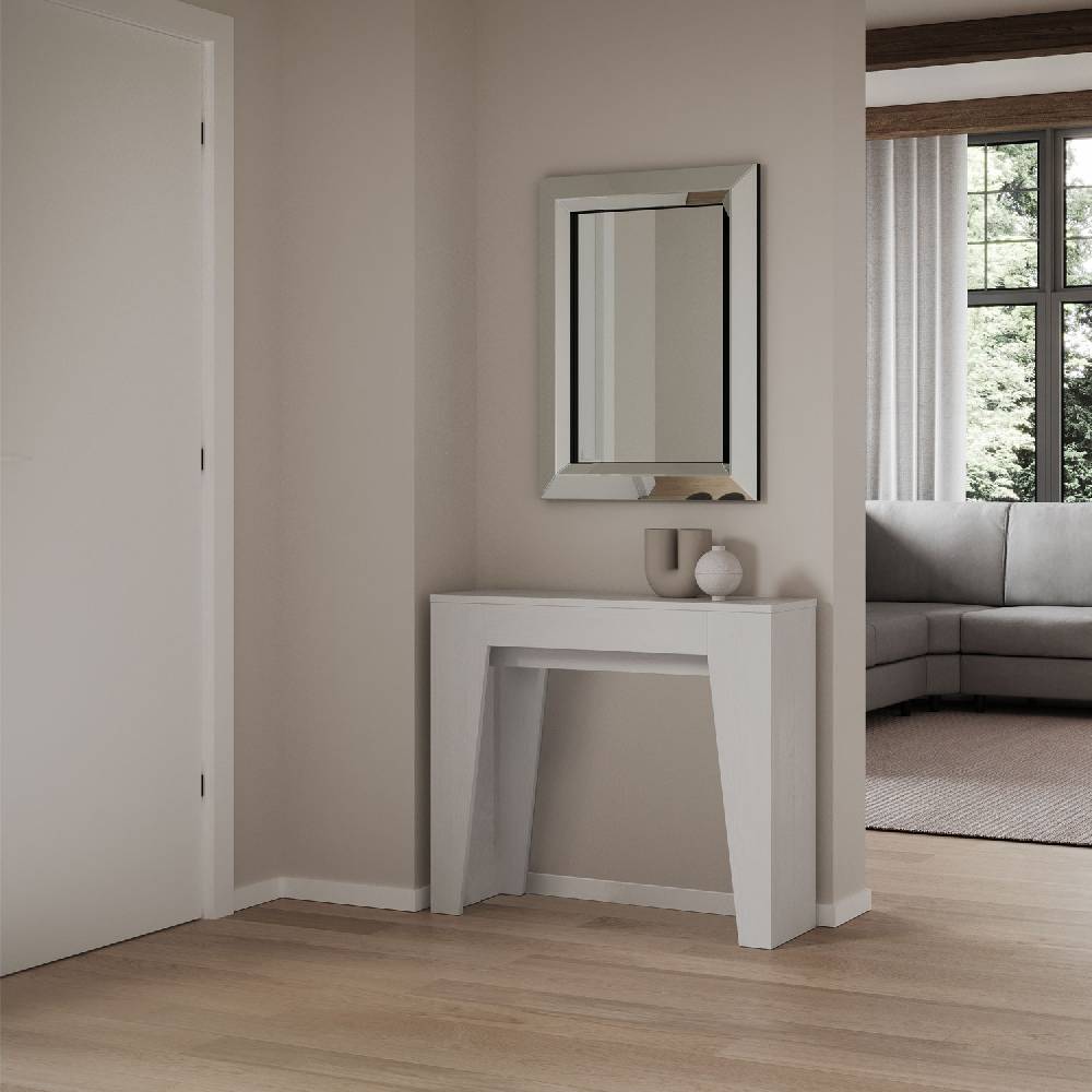 Itamoby Consolle Allungabile 90×25/181 Cm Narrow Bianco Frassino