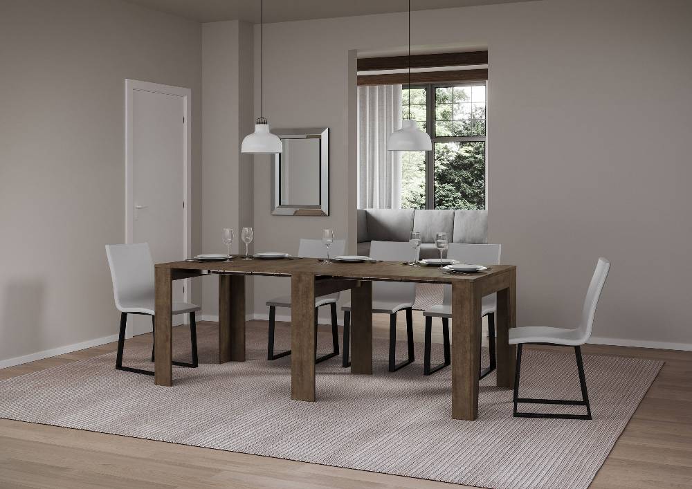 Itamoby Consolle Allungabile 90×25/181 Cm Narrow Noce