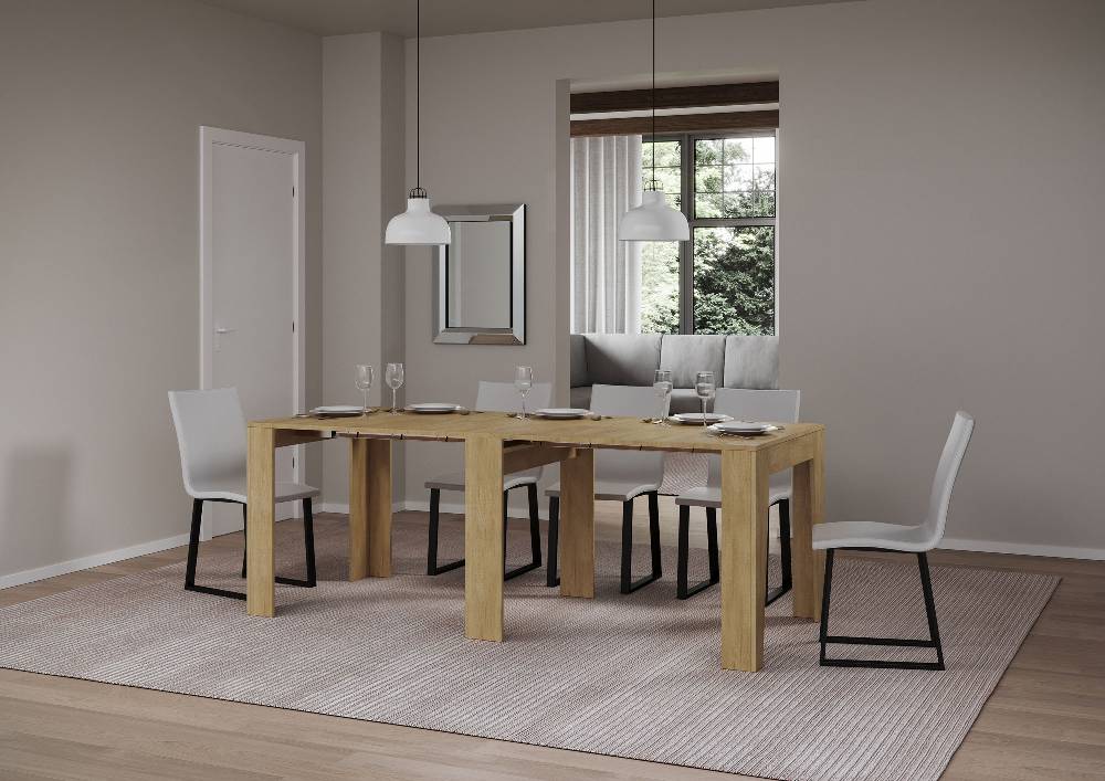 Itamoby Consolle Allungabile 90×25/181 Cm Narrow Quercia Natura