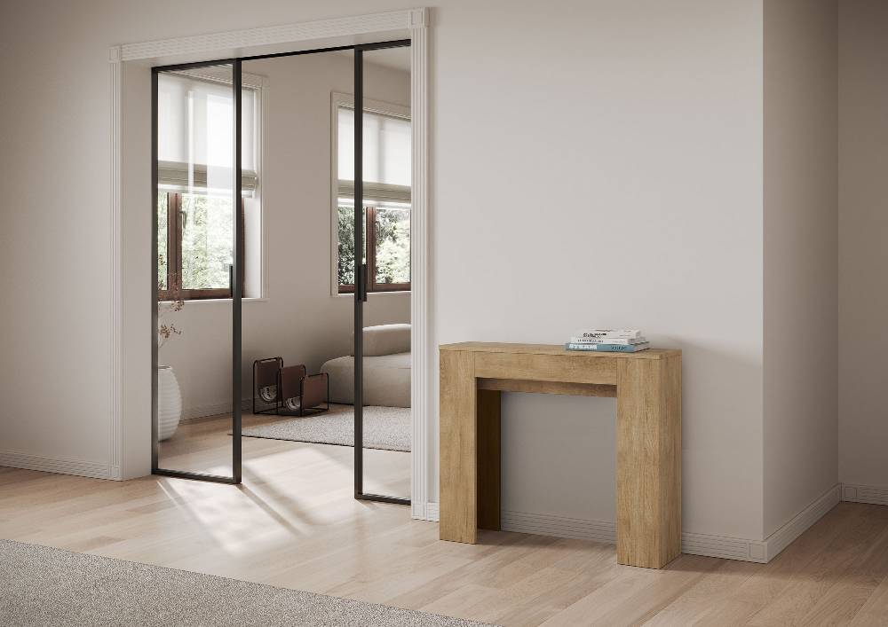 Itamoby Consolle Allungabile 90×25/181 Cm Slick Quercia Natura