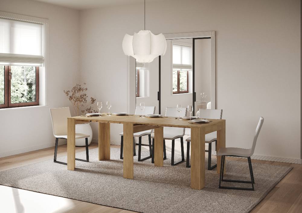 Itamoby Consolle Allungabile 90×25/181 Cm Slick Quercia Natura