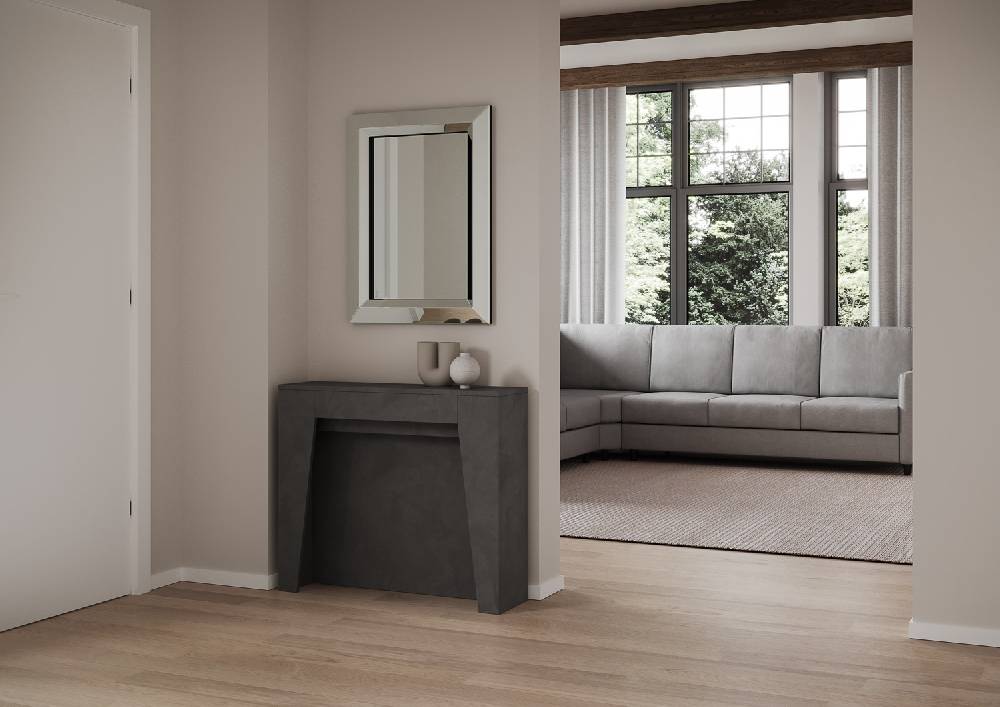 Itamoby Consolle Allungabile 90×25/211 Cm Anea Antracite