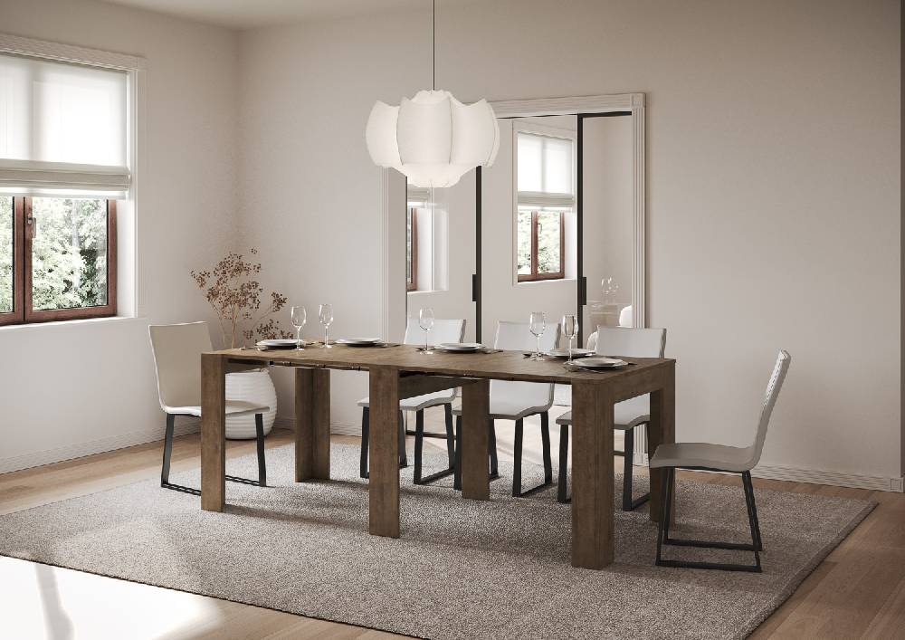 Itamoby Consolle Allungabile 90×25/211 Cm Kiba Noce