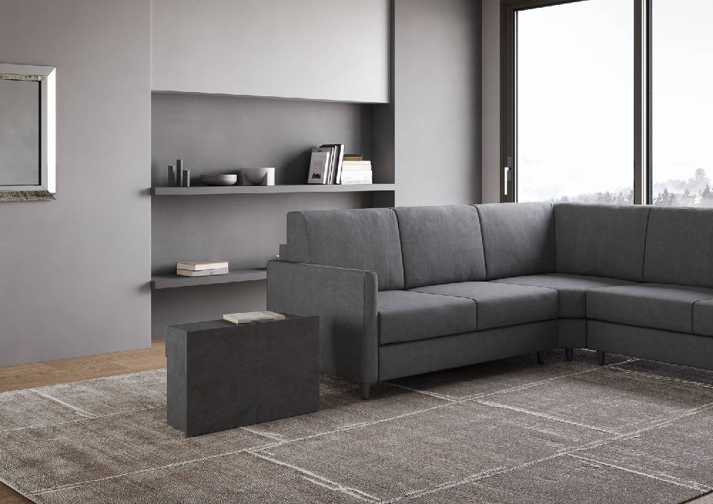 Itamoby Consolle Allungabile Evolve Con Panca Inferiore Antracite