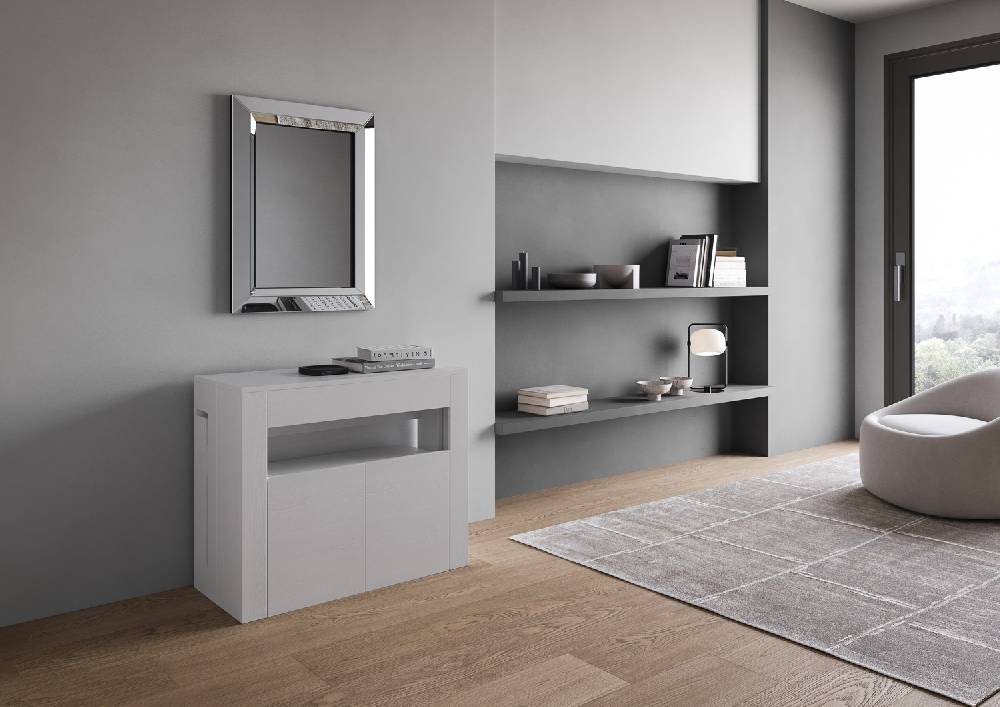 Itamoby Consolle Allungabile Evolve Con Panca Inferiore Bianco Frassino