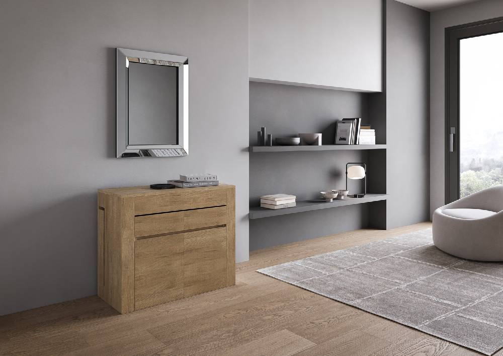 Itamoby Consolle Allungabile Evolve Con Panca Inferiore E Superiore Quercia Natura