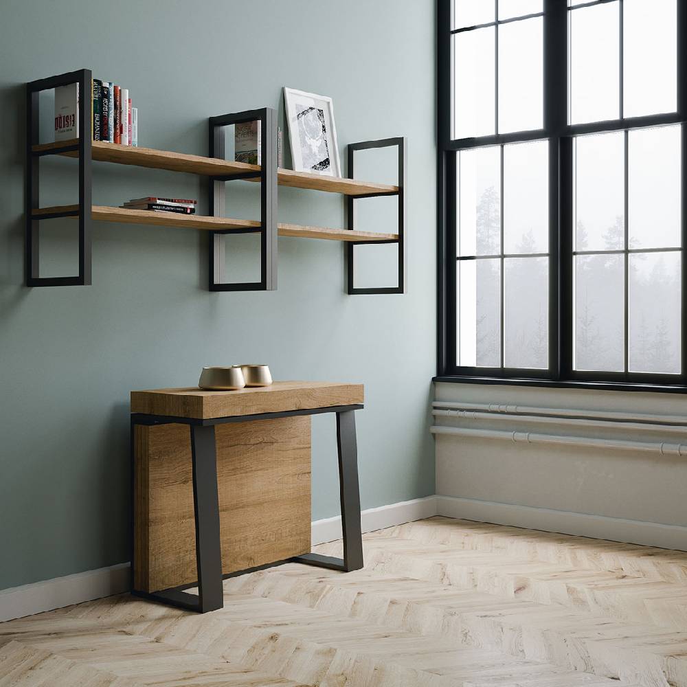 Itamoby Consolle Asia Quercia Natura Telaio Antracite