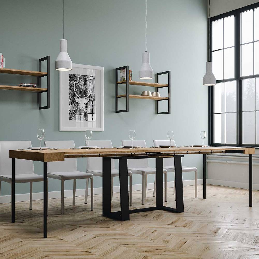 Itamoby Consolle Asia Quercia Natura Telaio Antracite