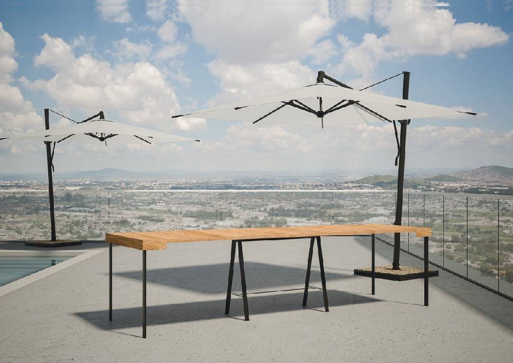 Itamoby Consolle Banco Abete Tinto Telaio Antracite