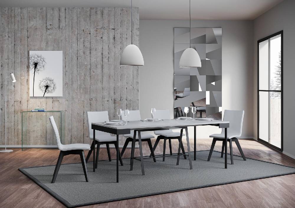 Itamoby Consolle Banco Evolution Bianco Frassino Telaio Antracite