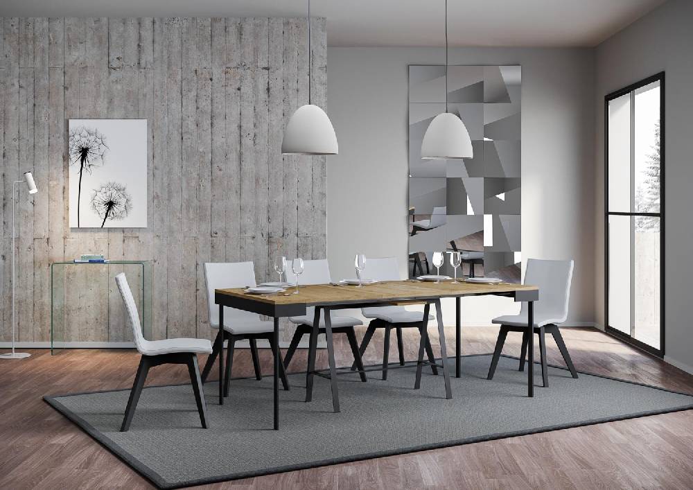 Itamoby Consolle Banco Evolution Small Quercia Natura Telaio Antracite