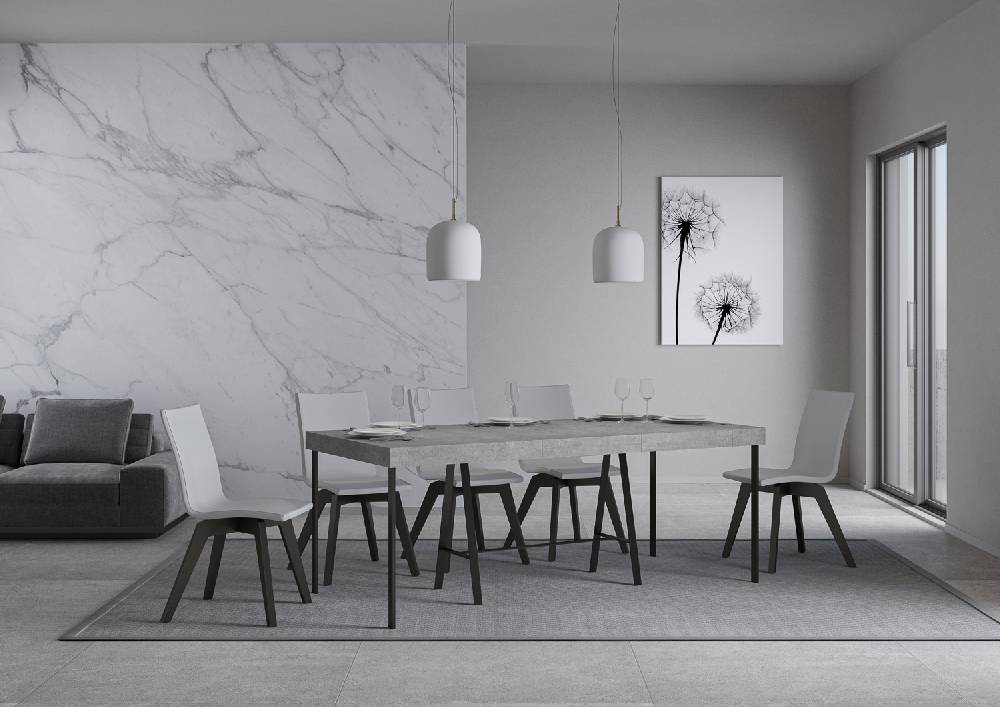 Itamoby Consolle Banco Premium Cemento Telaio Antracite