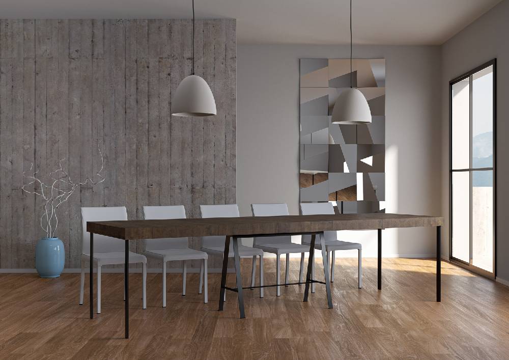 Itamoby Consolle Banco Premium Noce Telaio Antracite