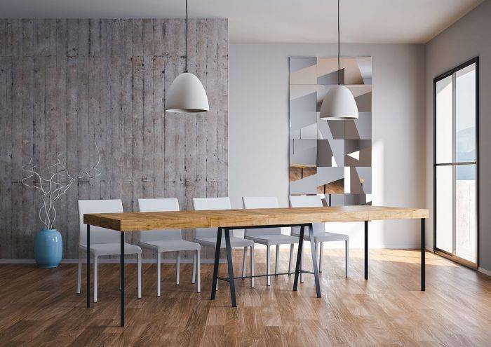 Itamoby Consolle Banco Premium Quercia Natura Telaio Antracite