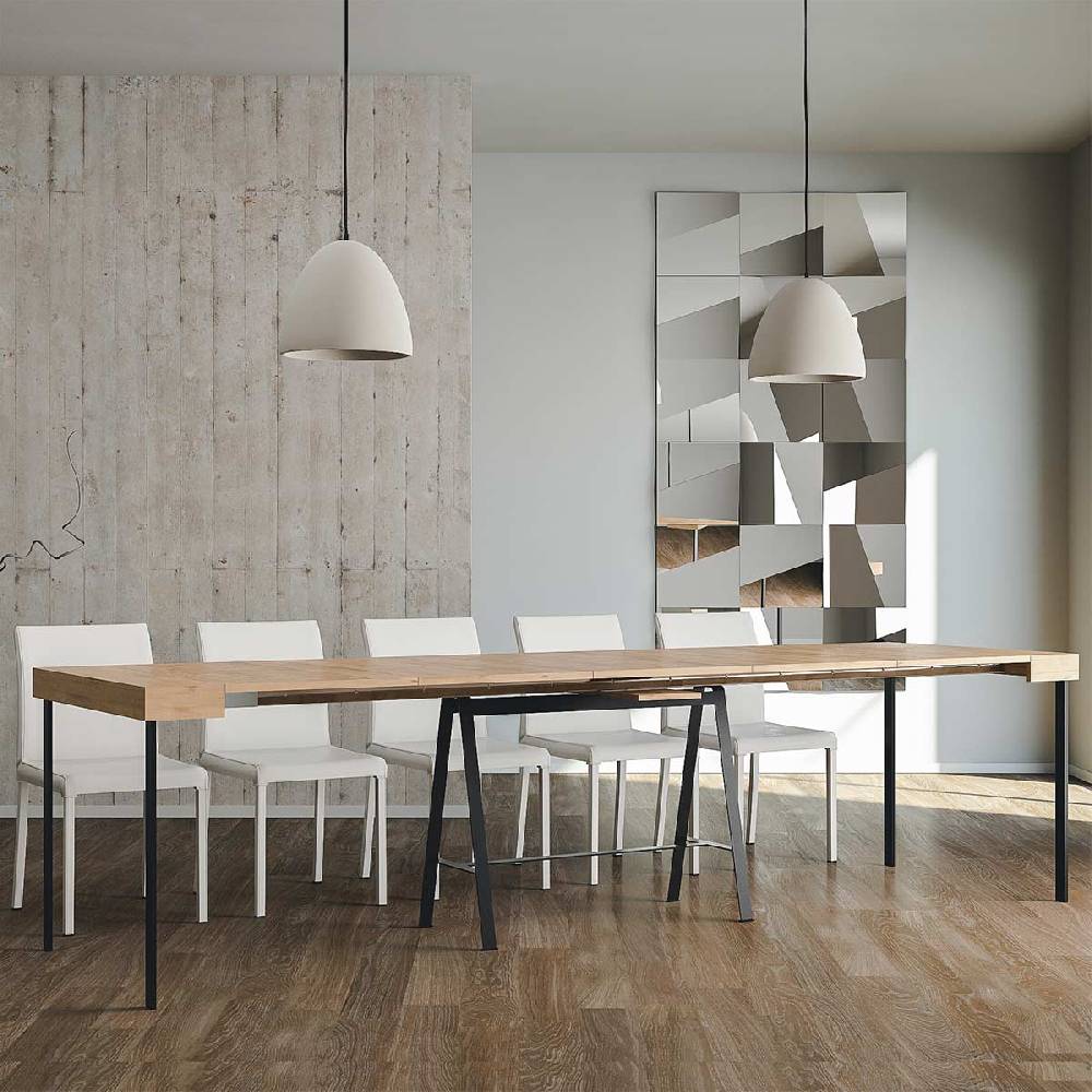 Itamoby Consolle Banco Quercia Natura Telaio Antracite