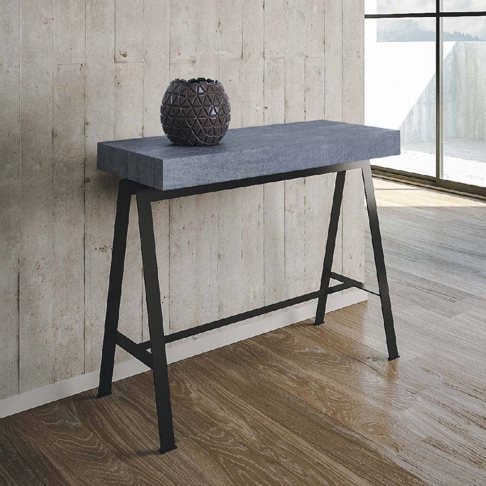 Itamoby Consolle Banco Small Premium Cemento Telaio Antracite