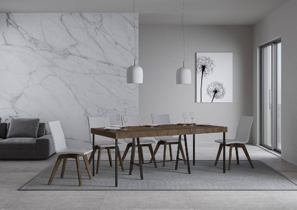 Itamoby Consolle Banco Small Premium Noce Telaio Antracite